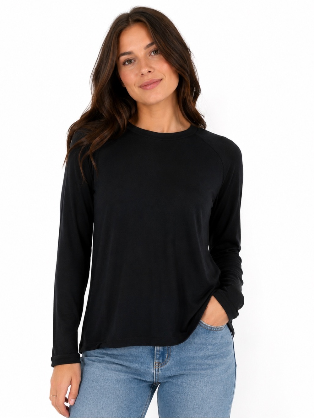 Segments 100% Merino Wool Black Long Sleeve Top XL